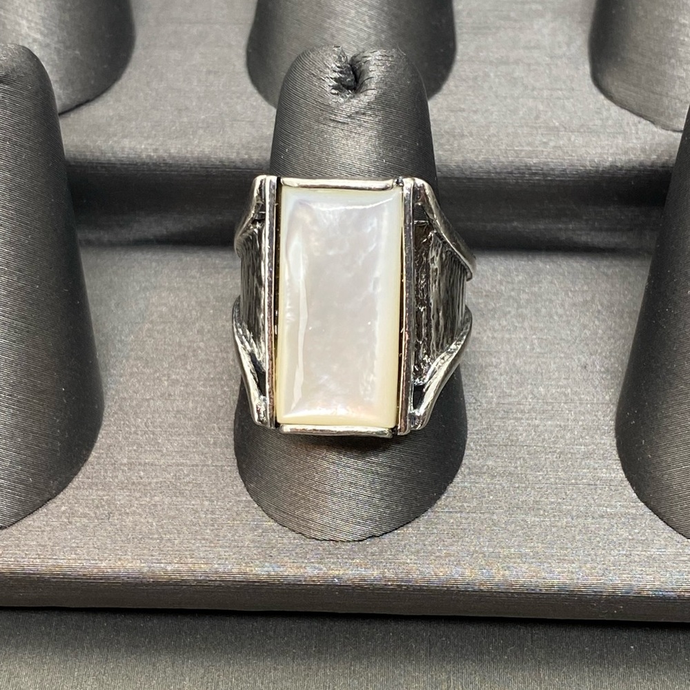 Grace & Heart G&H Ona Ring .925 Sterling Silver/Mother Of Pearl Size 6 GORGEOUS - Picture 3 of 11
